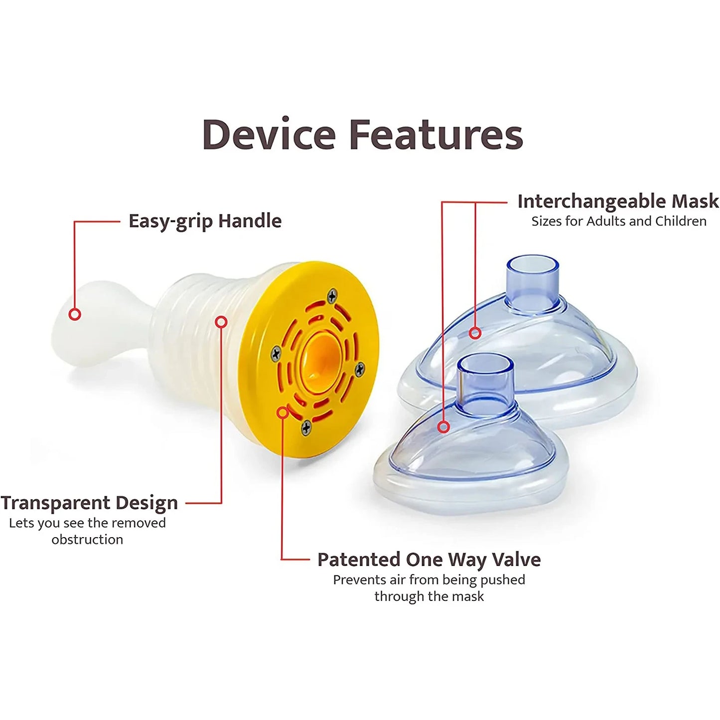 First Aid Choking Emergency Device- Adult and Children Kit