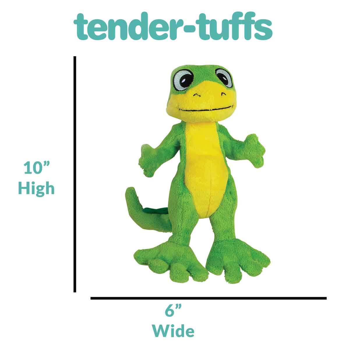 Tender-Tuffs Gecko-Cute Squeaky Plush Toys For All Dogs