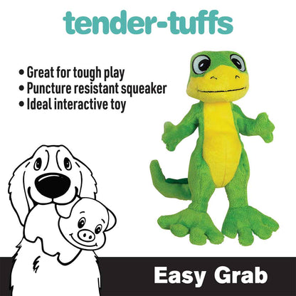 Tender-Tuffs Gecko-Cute Squeaky Plush Toys For All Dogs